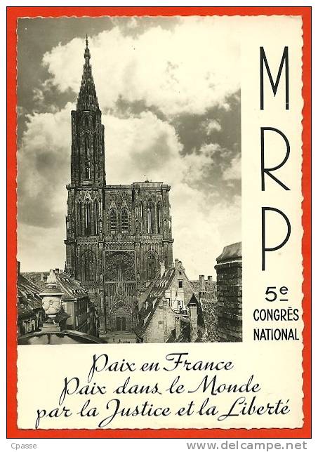 CPSM 67 STRASBOURG - 5 ème Congrès National M. R. P. (Mouvement Républicain Populaire) Parti Politique * Estel 5601 - Partidos Politicos & Elecciones