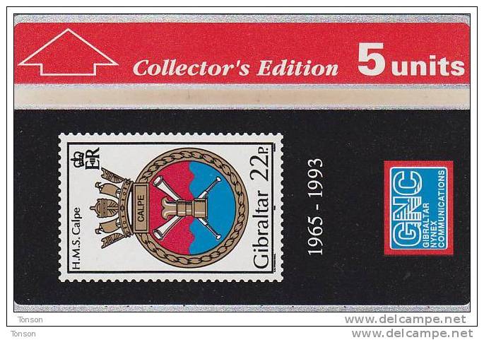 Gibraltar, GIB-23, Hms Calpe Stamp Collectors Ed., Mint, 2 Scans. - Gibraltar