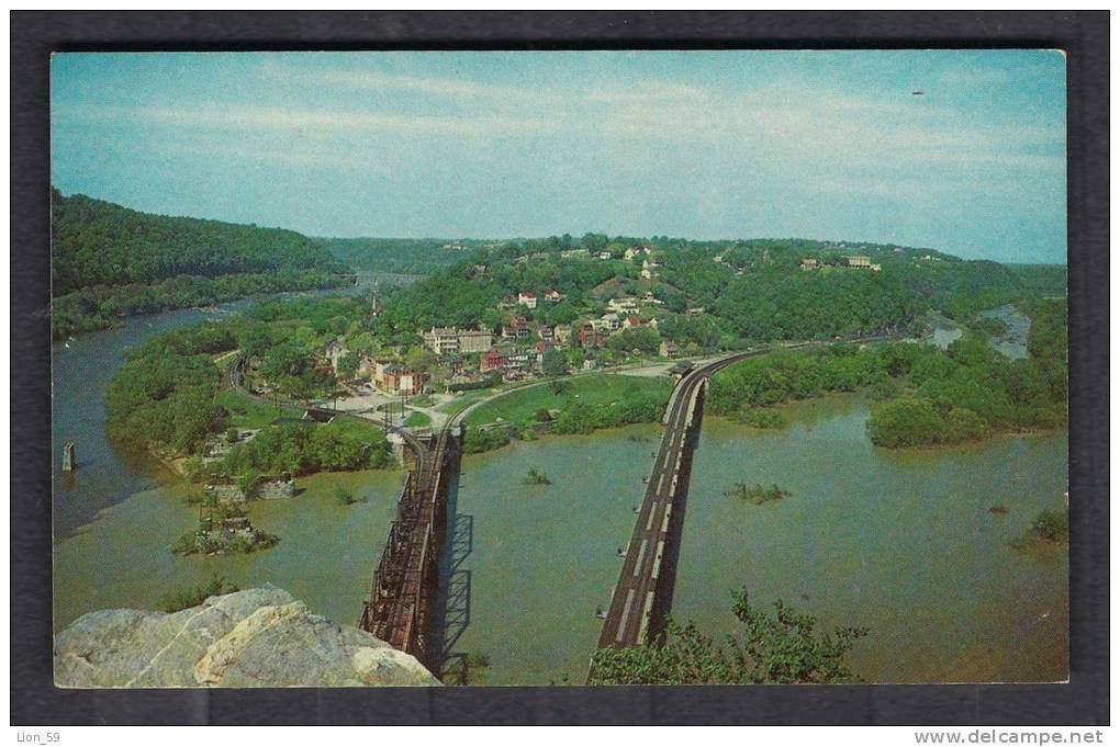 130104 / RAILWAY , HARPER'S FERRY FROM MARYLAND HEIGHTS Missouri - United States Etats-Unis USA - St Louis – Missouri