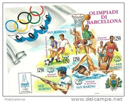 1992 - San Marino BF 46 Olimpiadi Di Barcellona   +++++++ - Tiro (armi)