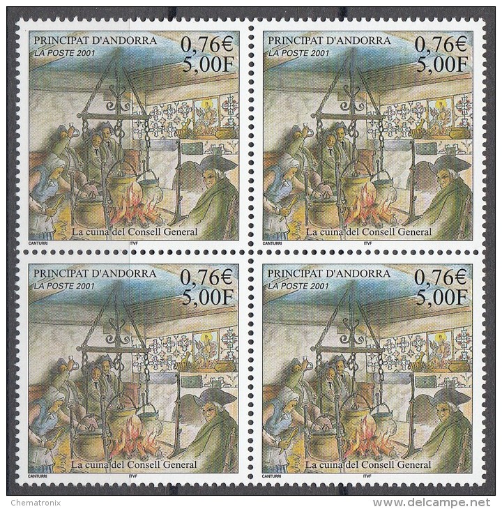 Andorra 2001 - Yvert: 550, 551, 552, 553  - Bloques De 4 -  ** MNH - Ungebraucht