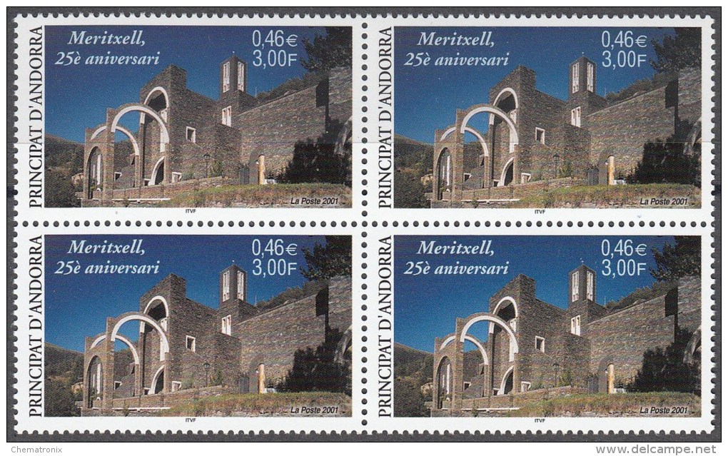 Andorra 2001 - Yvert: 550, 551, 552, 553  - Bloques De 4 -  ** MNH - Unused Stamps