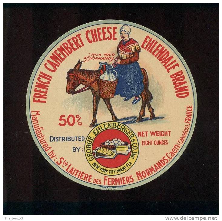 Etiquette De Fromage  Camembert   -  Sté Laitière Des Fermiers Normands à Caen (Calvados) - Quesos