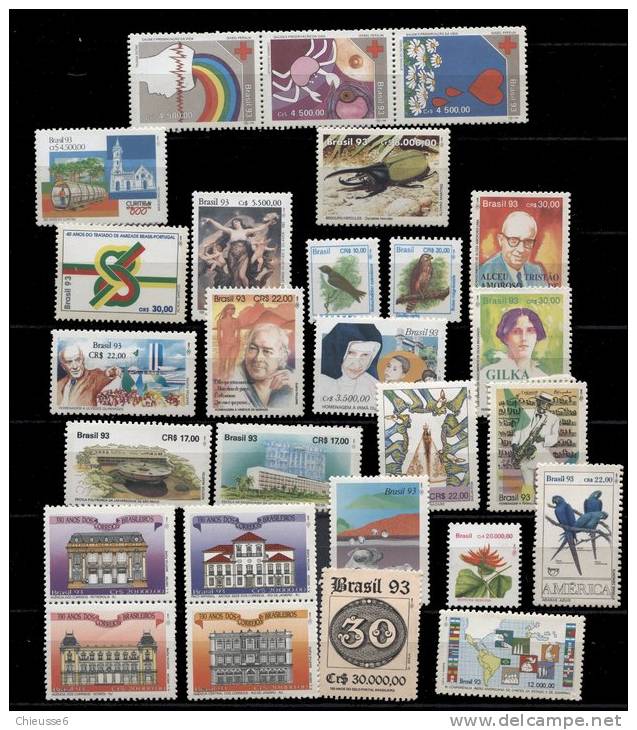 Lot  - AC 117B - Brésil   -   Timbres De 1993 - Unused Stamps