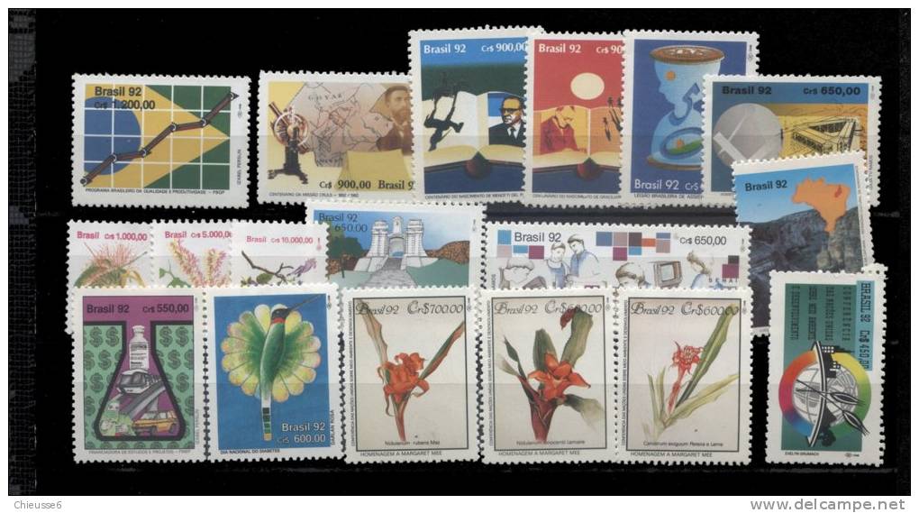 Lot  - AC 117B - Brésil  - Timbres De 1992 - Unused Stamps