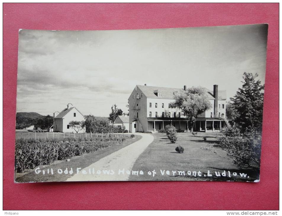 Rppc   Gill Odd Fellows On Vermont Ludlow-     Ref   -- 761 - Other & Unclassified