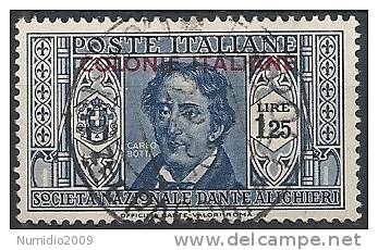 1932 EMISSIONI GENERALI USATO DANTE 1,25 LIRE - RR11149 - General Issues