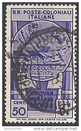 1933 EMISSIONI GENERALI USATO 50° ERITREO 50 CENT - RR11150 - General Issues