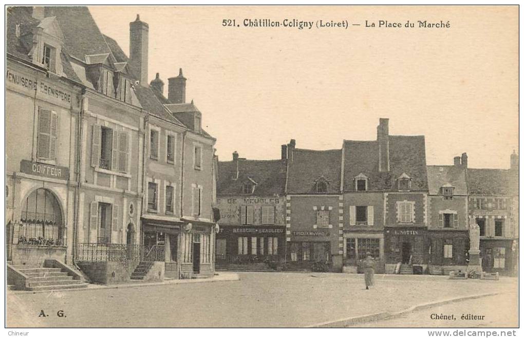 CHATILLON COLOGNY LA PLACE DU MARCHE - Chatillon Coligny