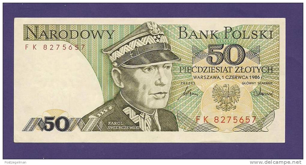 POLAND 1986, Banknote UNC, 50 Zlotych Km 142 - Polen