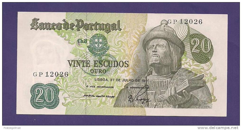 PORTUGAL 1971,  Banknote UNC, 20 Escudos Km70a - Portugal