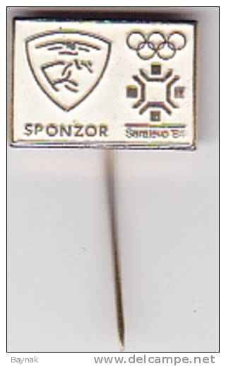 JEUX OLYMPIQUES  --  SARAJEVO 1984  -  RRR  -  GAME SPONSOR - Olympische Spiele