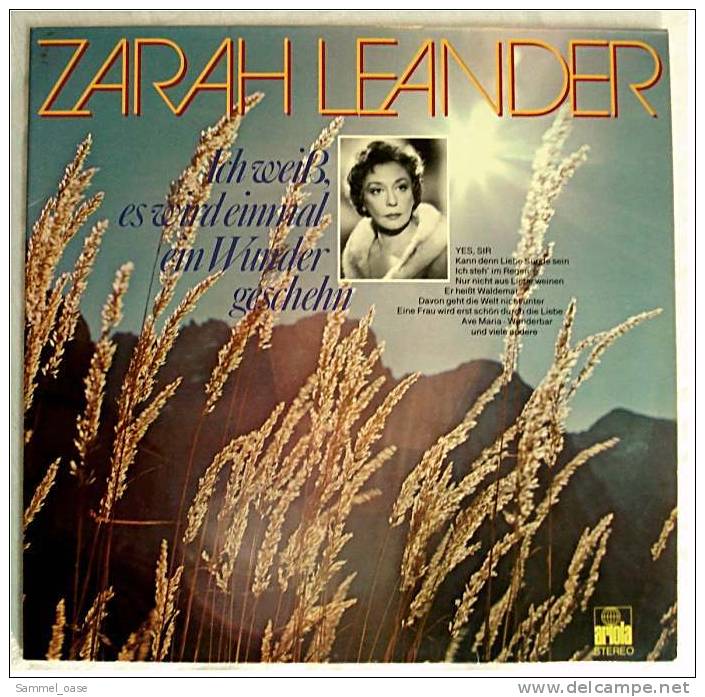 Doppel-LP Vinyl  -  Zarah Leander - Ich Weiß, Es Wird Einmal Ein Wunder Geschehn - Ariola 86735 XBU - Ca. 1980 - Sonstige - Deutsche Musik