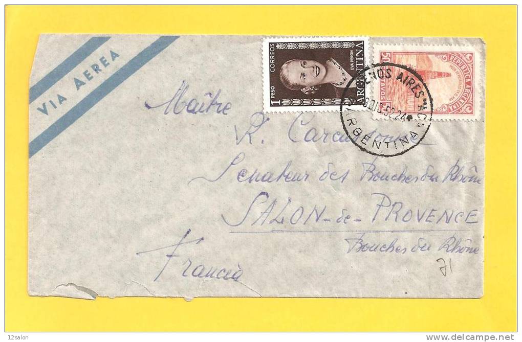 Lettre ARGENTINE Pour La France - Storia Postale