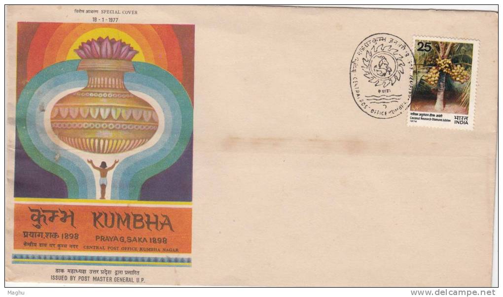 Kumbha Prayag Saka 1898, Religion, Hinduism, Lotus, India Cover 1977 - Induismo