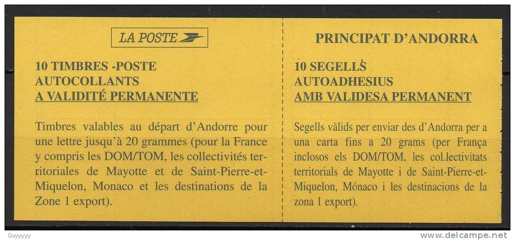 Andorre - Carnet - 1996 - Yvert N° C478 ** - Postzegelboekjes