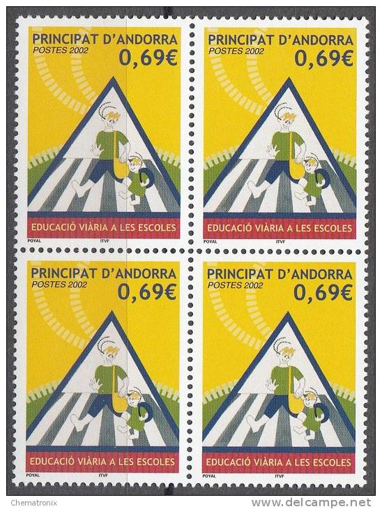 Andorra 2002 - Yvert: 565, 566, 568, 570, 572, 573  - Bloques De 4 -  ** MNH - Neufs