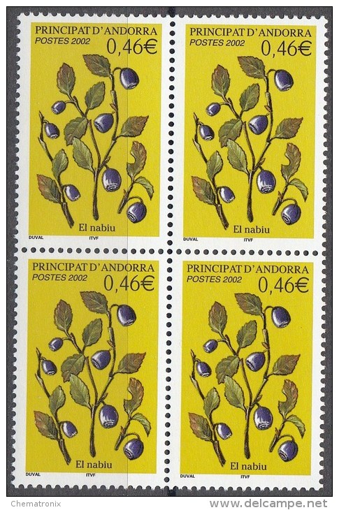 Andorra 2002 - Yvert: 565, 566, 568, 570, 572, 573  - Bloques De 4 -  ** MNH - Unused Stamps