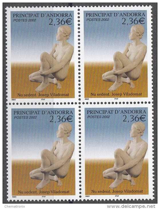 Andorra 2002 - Yvert: 567, 571, 574  - Bloques De 4 -  ** MNH - Unused Stamps