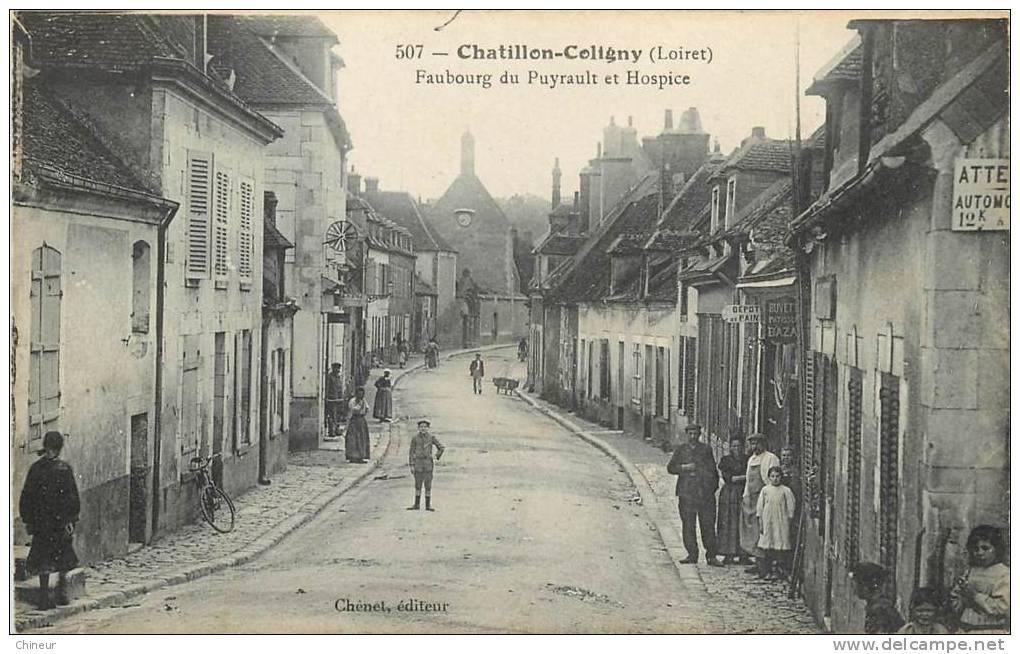 CHATILLON COLIGNY LE FAUBOURG DE PUYRAULT ET HOSPICE - Chatillon Coligny