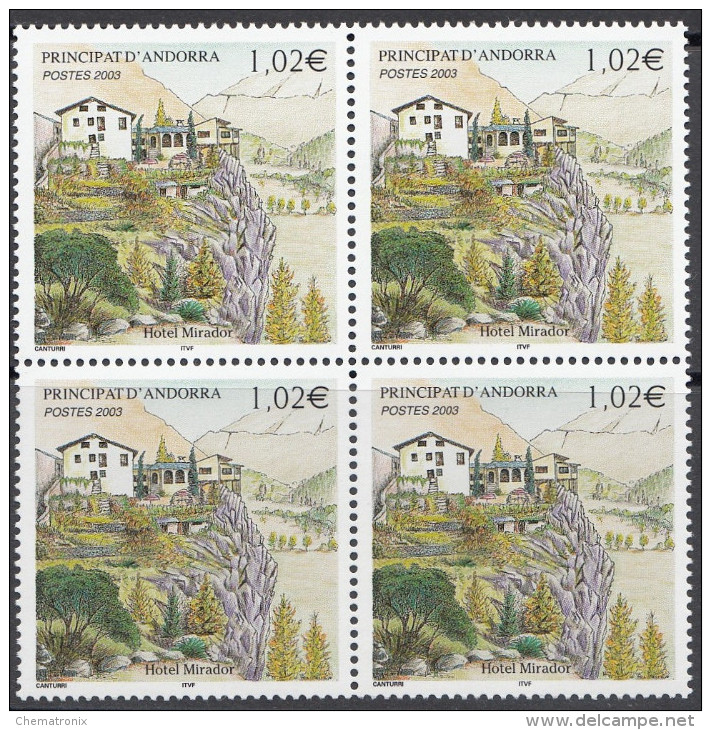 Andorra 2003 - Yvert: 577, 579, 581, 582  - Bloques De 4 -  ** MNH - Neufs