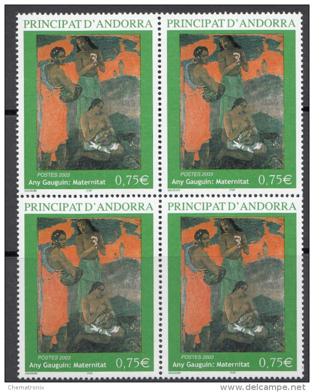 Andorra 2003 - Yvert: 583, 584, 585, 586, 587  - Bloques De 4 -  ** MNH - Ungebraucht