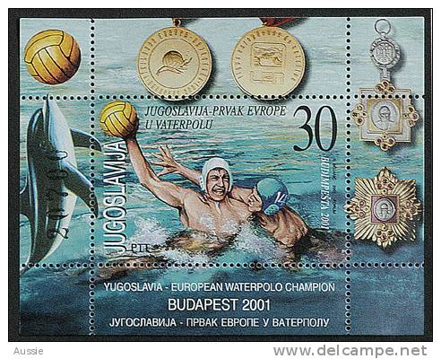 Yougoslavie Joegoslavie 2001 Yvertn° Bloc 52 *** MNH Cote 6 Euro Sport Faune - Blocs-feuillets