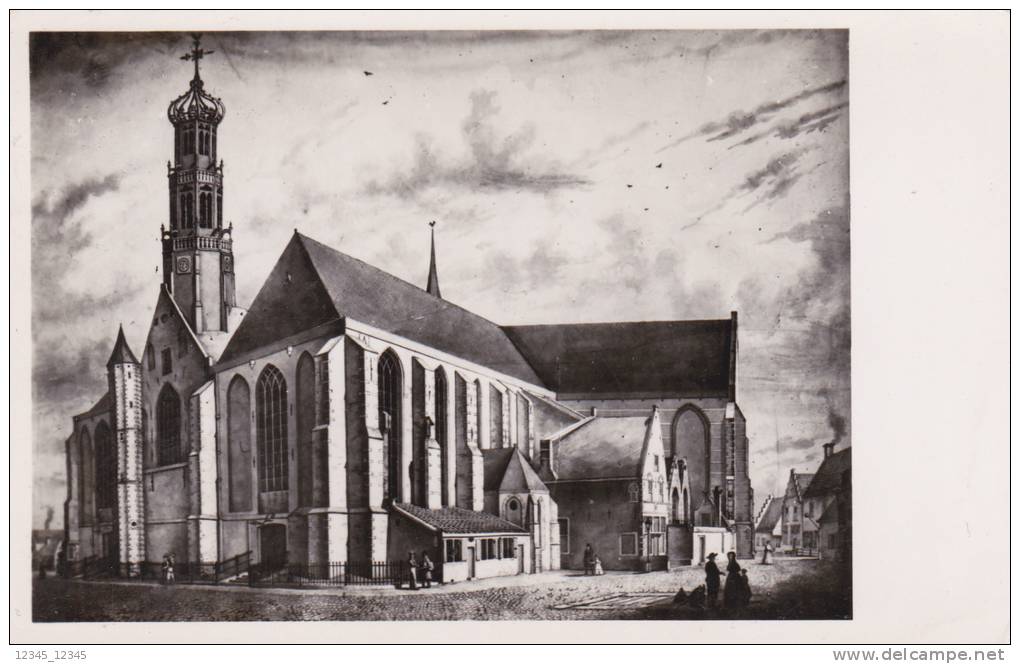 Hoorn Grote Kerk Voor De Brand In 1838 - Hoorn