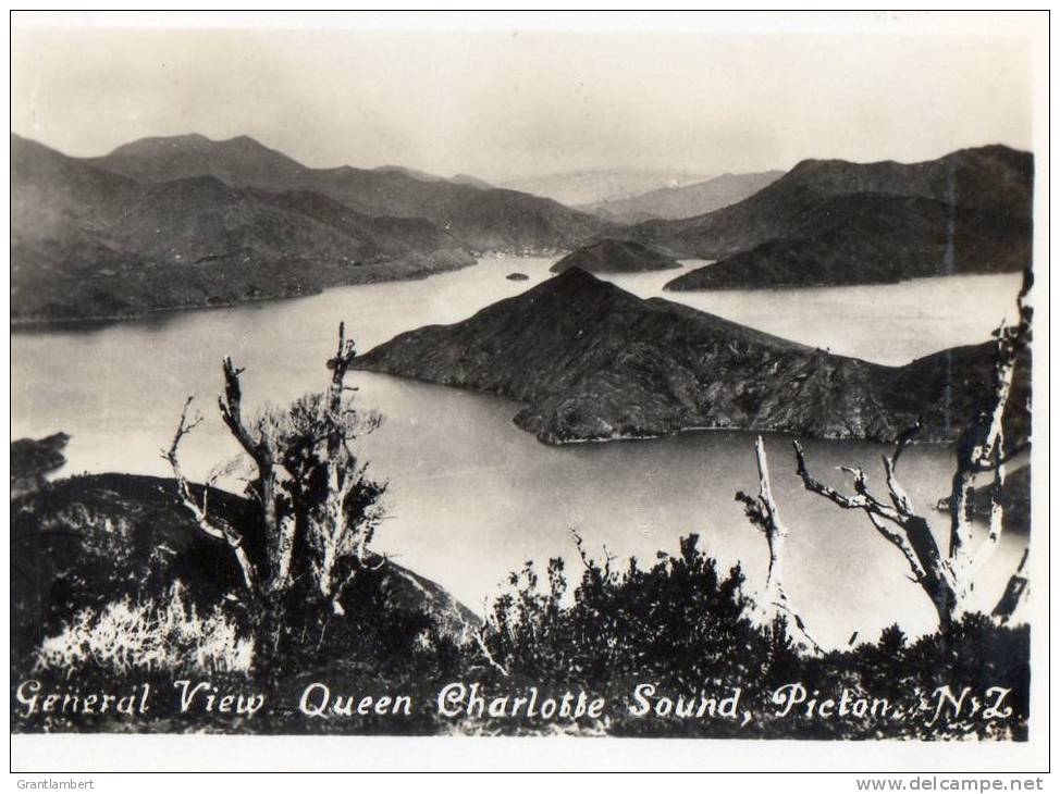 General View, Queen Charlotte Sound, Picton, New Zealand - Vintage View Card 8.5 X 7 Cm, Unused - Nueva Zelanda