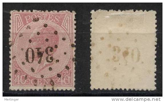 Belgien Belgium Mi# 17 D Gest. M€ 20,- - 1865-1866 Linksprofil