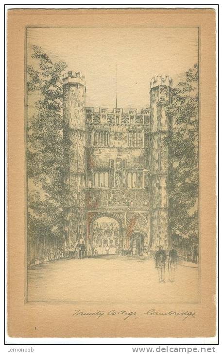 UK, Trinity Gateway, Trinity College, Cambridge, Early 1900s Unused Tuck Postcard [13162] - Cambridge