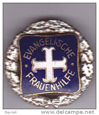 EVANGELISCHE FRAUENHILFE  -  25 JAHRE MITGLIED, VERSILBERT, ODER SILBER  ~~   EMAIL, ENAMEL - Vereinswesen