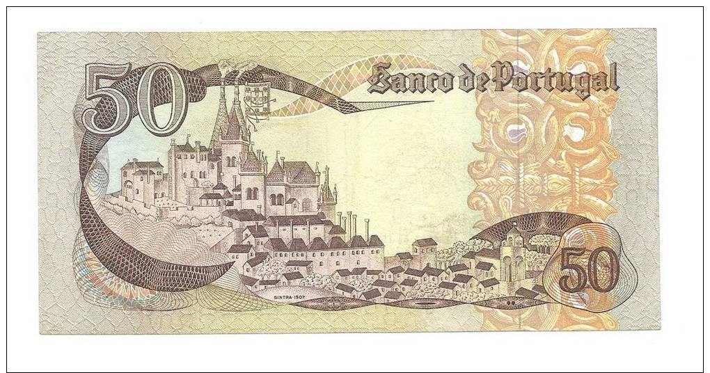 Portugal 50 Escudos 1980 VF++ CRISP Banknote P-174b - Portugal