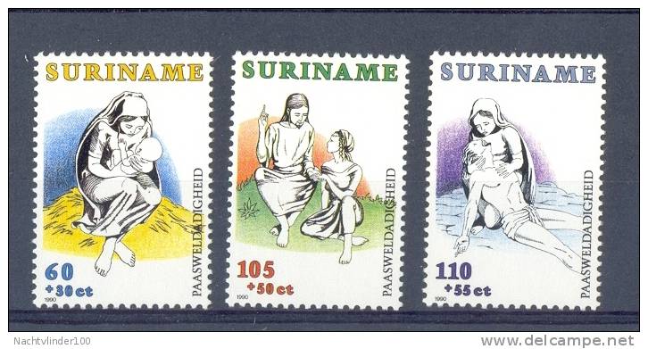Mih0653 PASEN PAASWELDADIGHEID EASTER OSTERN POSTZEGELS STAMPS SURINAME 1990 PF/MNH - Easter