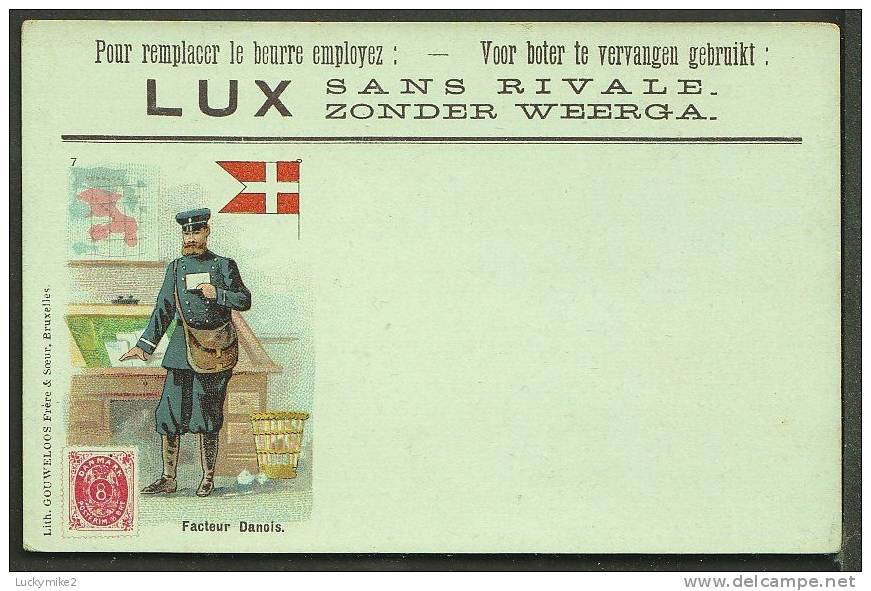 Postcard Facteur Danois A Postman Of The World (number 7)  Denmark  C1907. - Postal Services