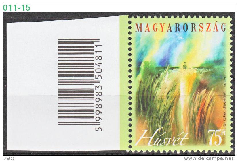 HUNGARY, 2009, EASTER 2009, Barcode,  Painting, MNH (**), Sc/Mi 4105 / 5330 - Easter