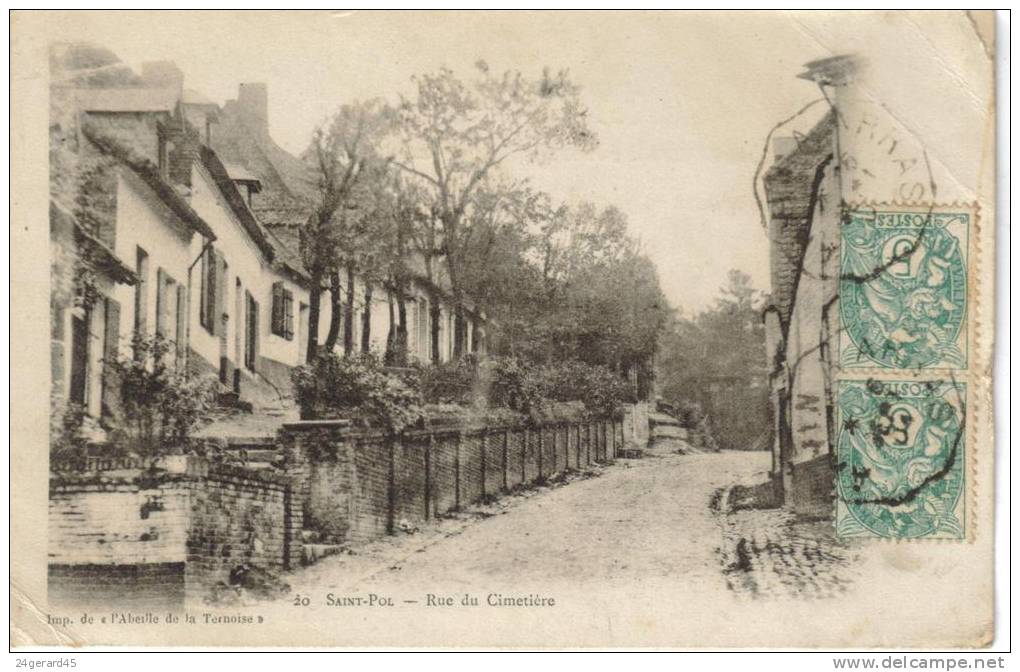 CPA SAINT POL SUR TERNOISE (Pas De Calais) - Rue Du Cimetière - Saint Pol Sur Ternoise