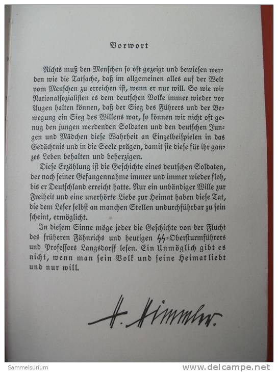 "Flucht Aus  Frankreich" Von Alexander Langsdorff (Kriegserlebnisse Eines Jungen Soldaten) Von 1937 - Militär & Polizei