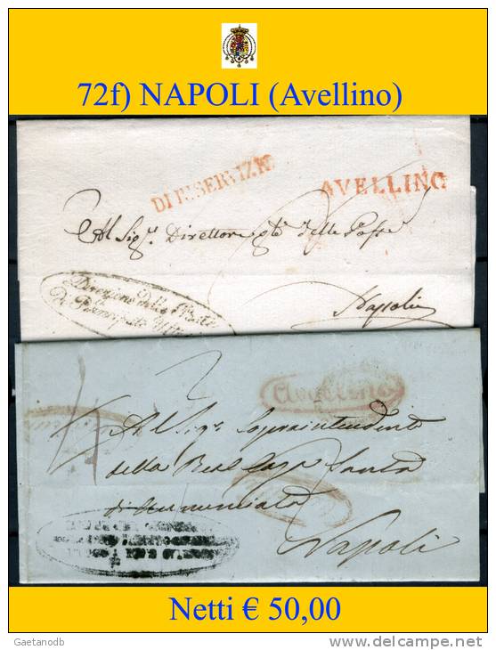 Avellino-00072f - Due Pieghi (uno Senza Testo) - - 1. ...-1850 Prefilatelia