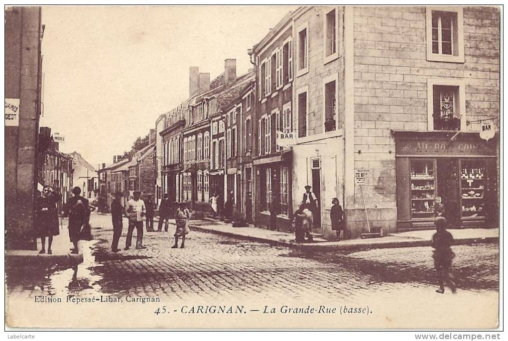 ARDENNES 08.CARIGNAN  LA GRANDE RUE BASSE - Other & Unclassified