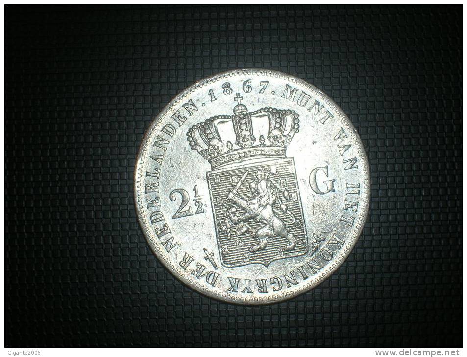 2-1/2 Gulden 1867 (4673) - 1849-1890 : Willem III