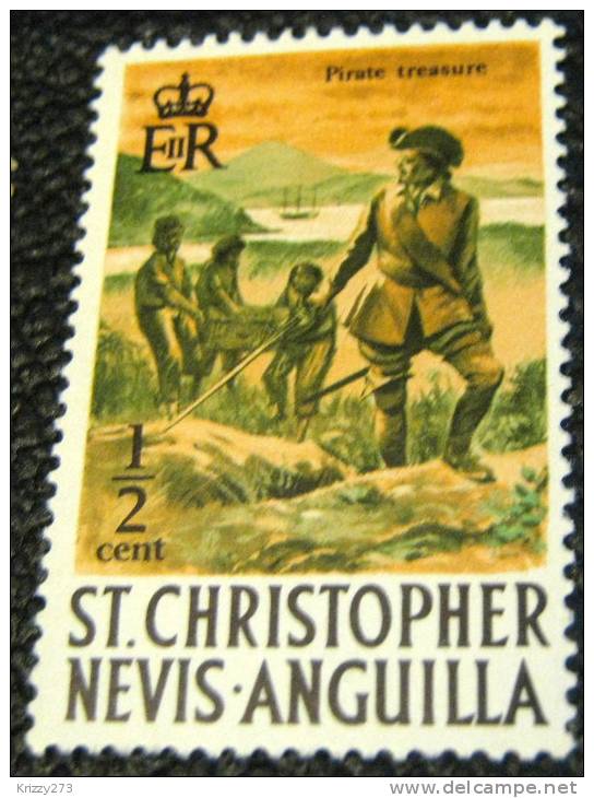St Christopher Nevis Anguilla 1970 Piate Treasure 0.5c - Mint - St.Christopher-Nevis-Anguilla (...-1980)