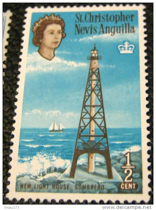 St Christopher Nevis Anguilla 1963 New Lighthouse Sombrero 0.5c - Mint - St.Christopher, Nevis En Anguilla (...-1980)