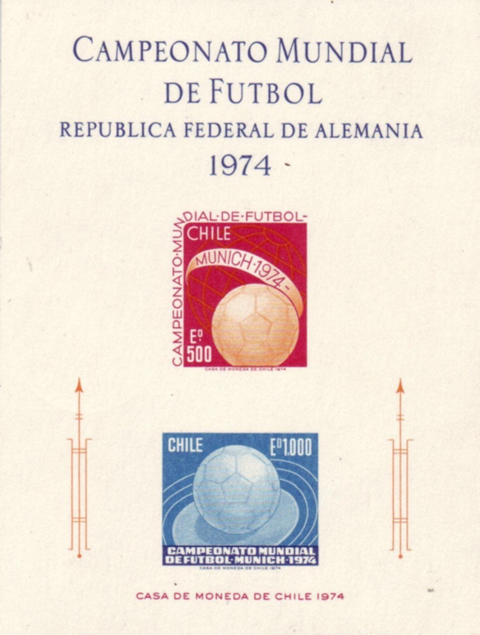 CHILI  BF 19    * *   Cup  1974   Football  Soccer   Fussball - 1974 – Germania Ovest