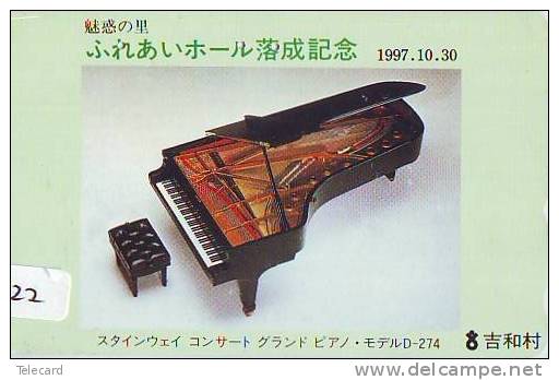 Télécarte Japon * Musique * PIANO (122) Japan Music Phonecard * KLAVIER Musik Telefonkarte - Musik