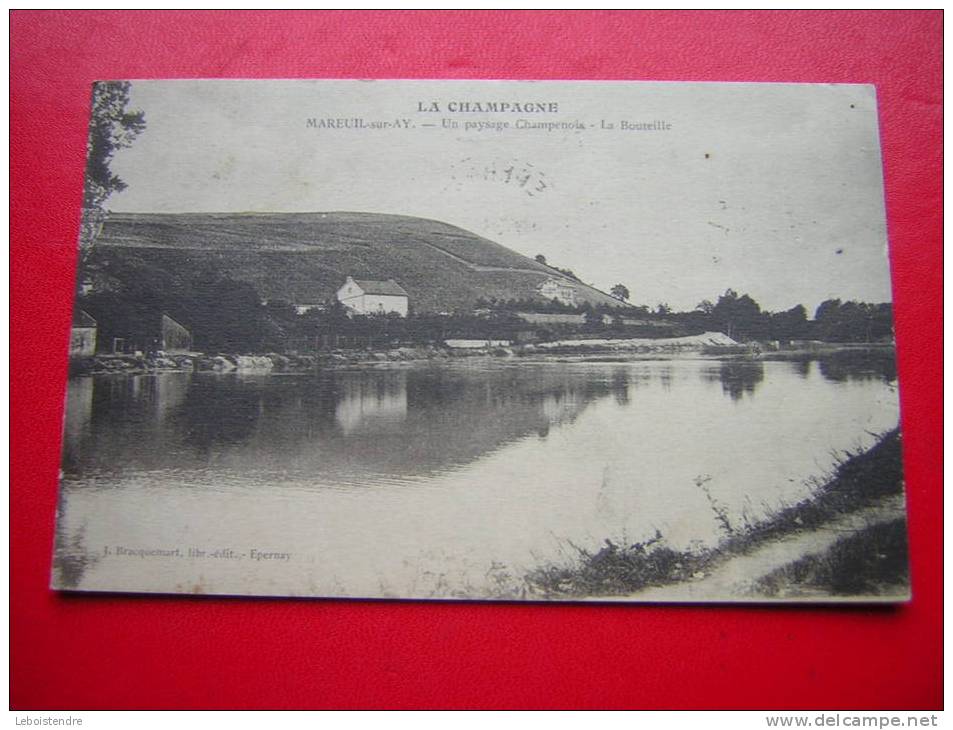 CPA  51  MAREUIL SUR AY  UN PAYSAGE CHAMPENOIS LA BOUTEILLE VOYAGEE 1939 TIMBRE - Mareuil-sur-Ay