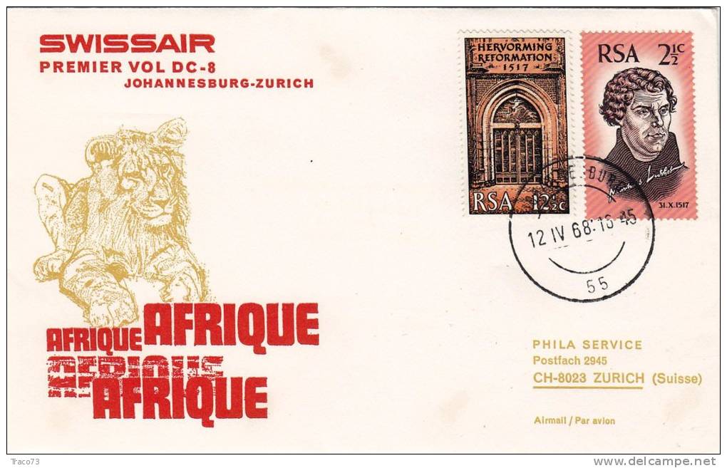 DAR ES SALAM (Tanzania) /  ZURICH  - Cover _ Lettera  -   DC 8 Flight  - SWISSAIR - Poste Aérienne