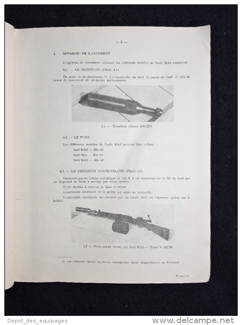 RARE TROMBLON V.B.  FUSILS :  MAS  36 +  MAS 44 + MAS 49 ------------