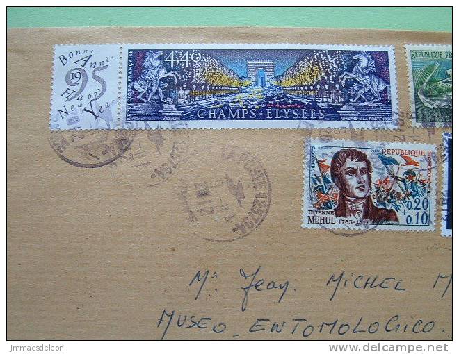 France 2012 Cover To Nicaragua  - Champs-Elysees Paris Cognac Charles De Gaulle Airport Mehul - Lettres & Documents