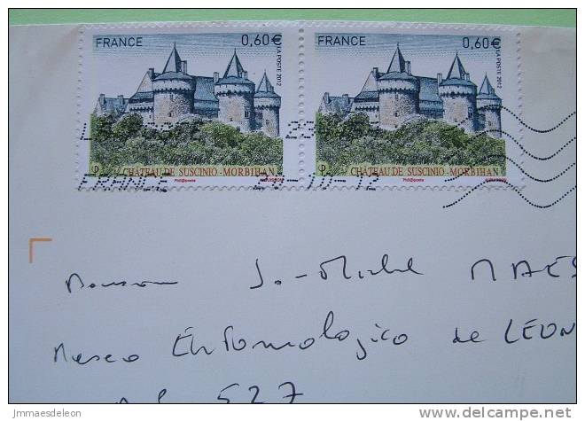 France 2012 Stationery To Nicaragua - Football Soccer - Suscino Castle - Covers & Documents